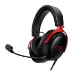 HyperX Cloud III – Wired Gaming Headset, PC, PS5, Xbox Series X|S, Switch, Mobile Angled 53mm Drivers, DTS,USB-C, USB-A, 3.5mm – (Black/Red)