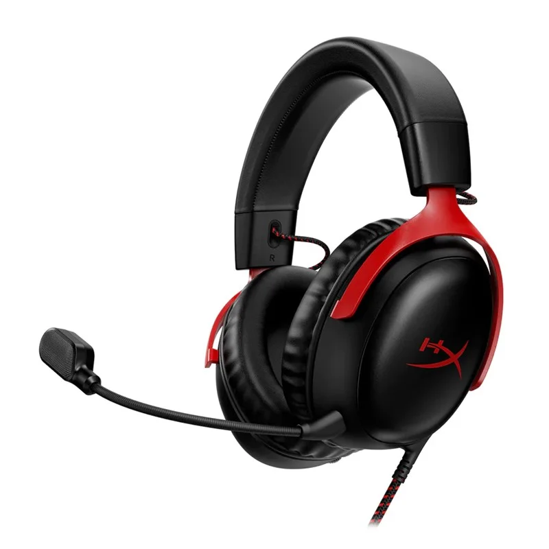 HyperX Cloud III DTS Headphone:X Spatial Audio Wired Gaming Headset for PC, PS5, PS4, Xbox One, Switch - Black/Red