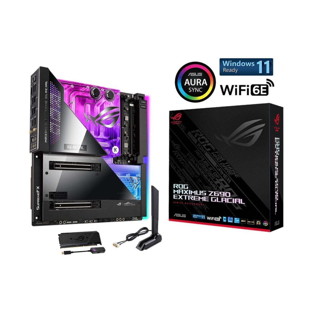 Asus Intel Rog Maximus Z690 Extreme Glacial DDR5 LGA 1700 Gaming Motherboard