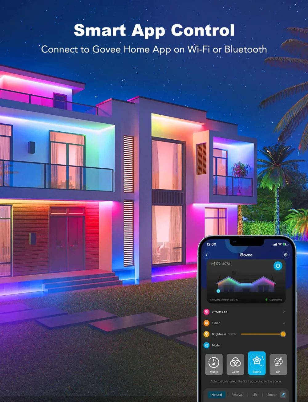GOVEE WI-FI RGBIC OUTDOOR STRIP LIGHTS 10M - Image 5