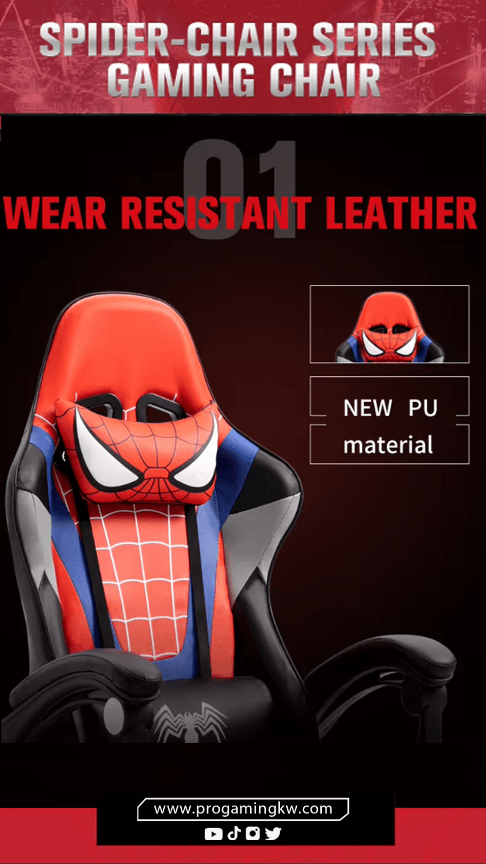 Gamewavez Gaming Chair Spiderman - Image 4