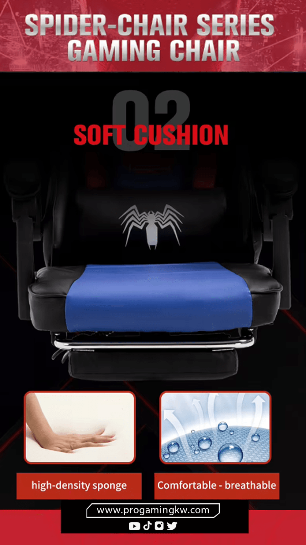 Gamewavez Gaming Chair Spiderman - Image 6