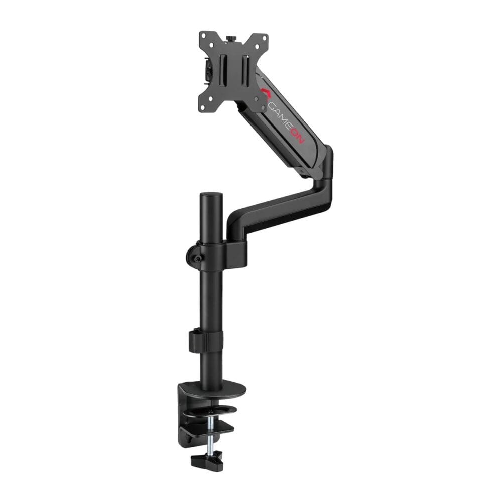GAMEON GO-3363 Pole-Mounted Gas Spring Single Monitor Arm, Stand And Mount For Gaming And Office Use, 17" - 32", Each Arm Up To 9 KG, Black - Image 6
