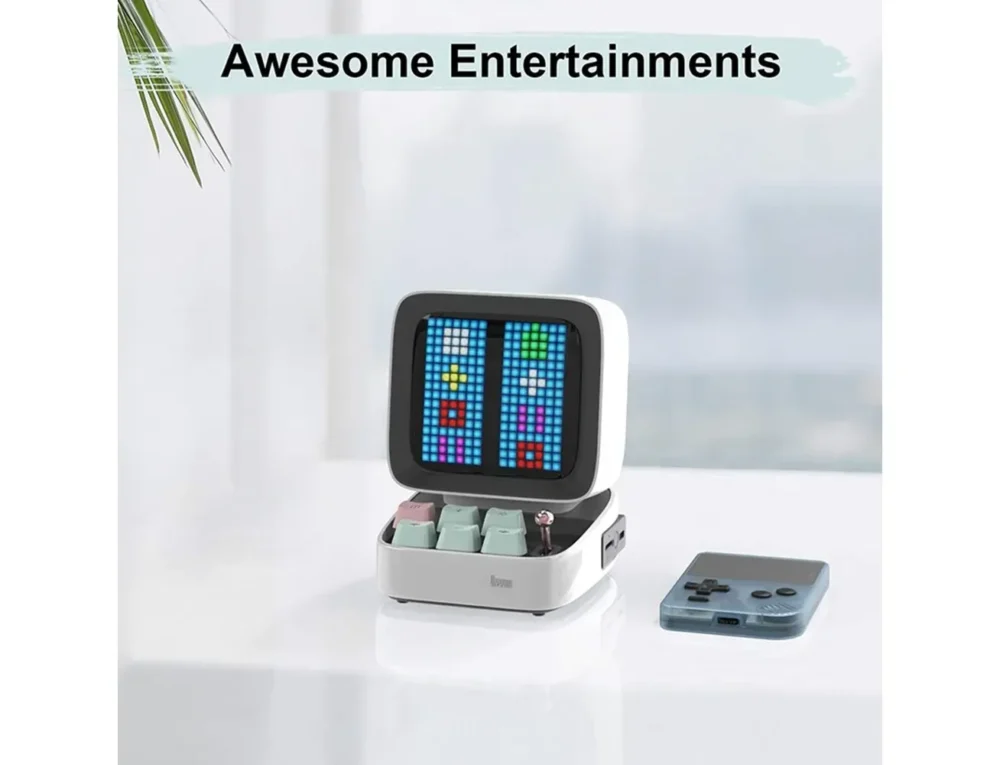 DIVOOM DITOO PROGRAMABLE, CUSTOMIZABLE PIXEL ART LED BLUETOOTH MINI SPEAKE - WHITE - Image 2