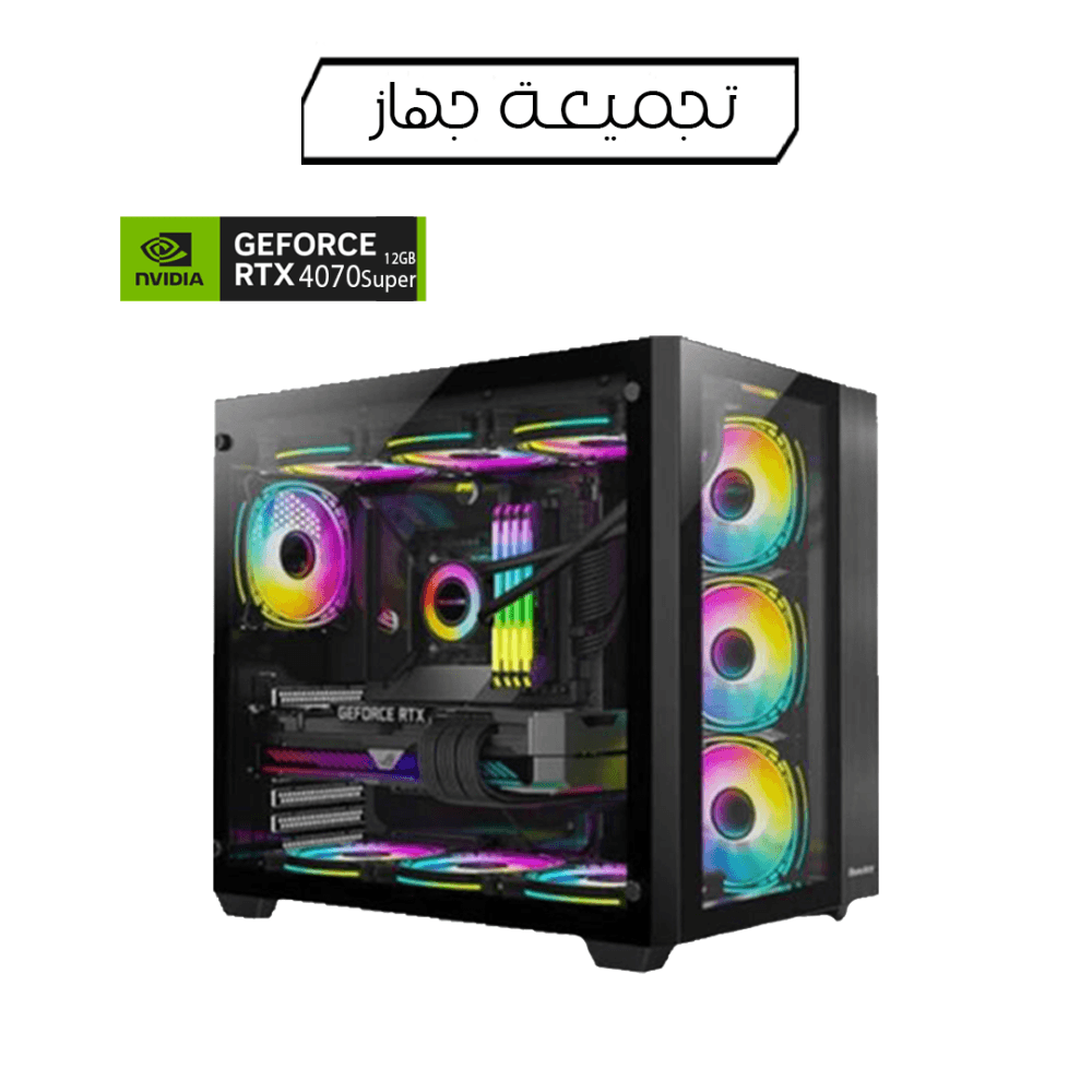 i7 GAMING PC, i7-12700F , RTX4070 SUPER GIGABYTE 3FANS RGB, ,WINDOWS 11 PRO- Black