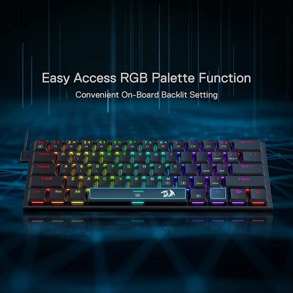 Redragon K614 Anivia RGB Mechanical Gaming Keyboard – Low Profile Red Switch (Black) - Image 8