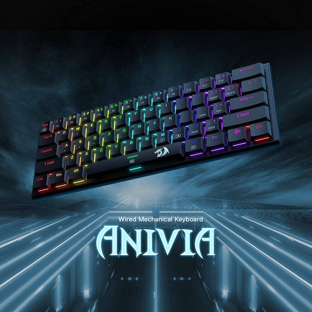 Redragon K614 Anivia RGB Mechanical Gaming Keyboard – Low Profile Red Switch (Black) - Image 6
