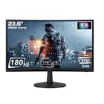 Acer Nitro ED240Q S Curved Gaming Monitor 23.6-inch FHD 1920x1080, VA Panel Technology, HDR10, 180Hz Refresh Rate, 1ms Response Time, AMD FreeSync Premium technology, Built-in Speakers - Black