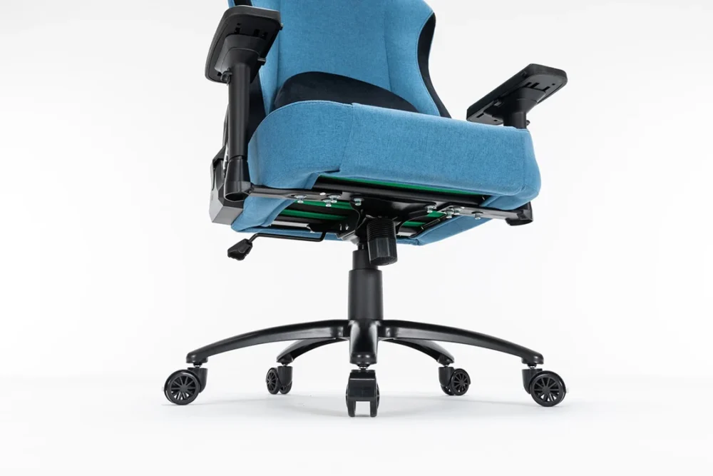 Gamax Ergonomic Adjustable Gaming Chair with Lumbar Support - Light Blue & Black - Image 6