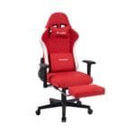 PLayers  Gaming Chair with Foot Rest – Red / White (Installation Not Included)