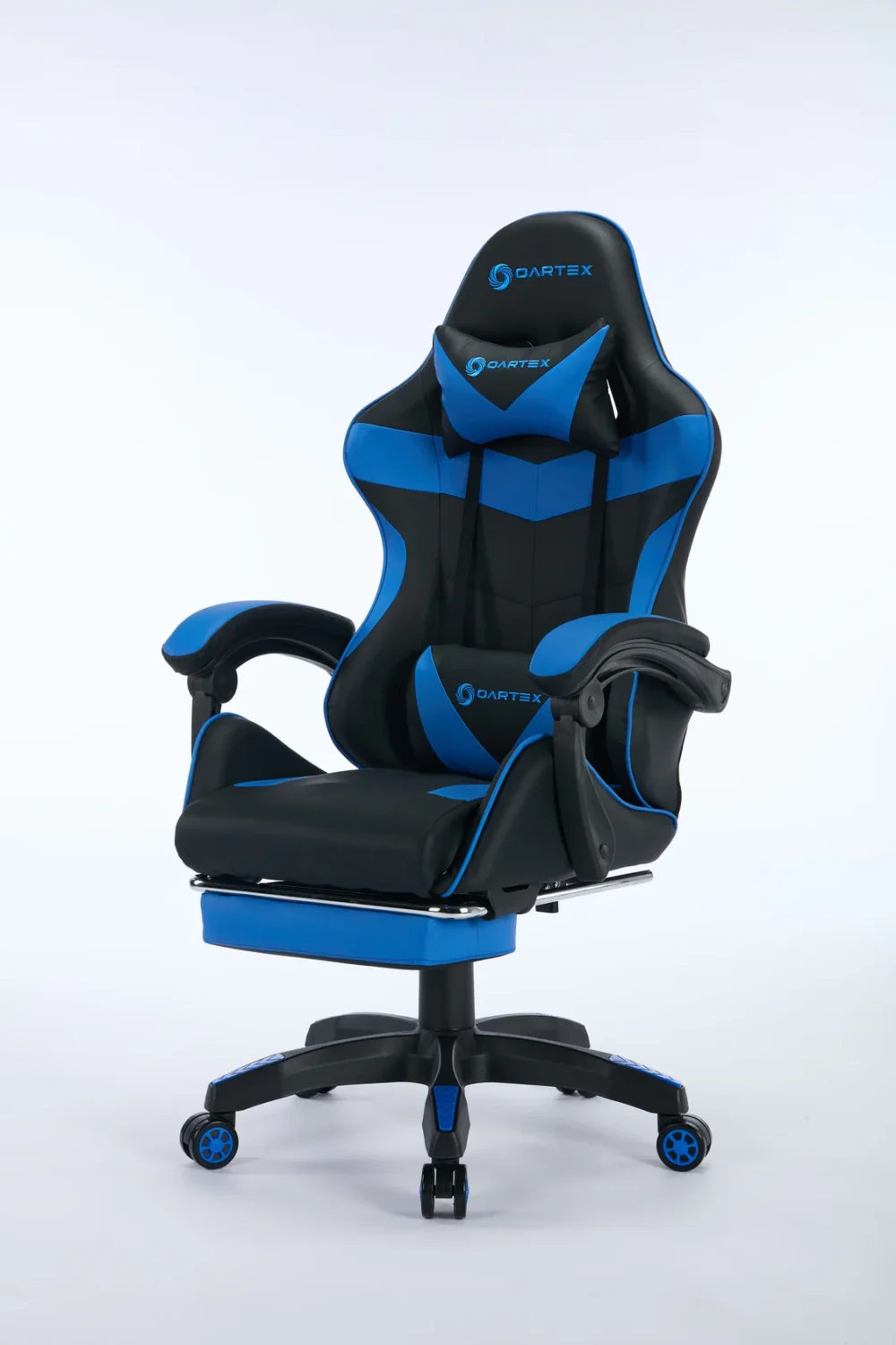 Oartex Gaming Chair with Foot Rest - Black & Blue - Image 6