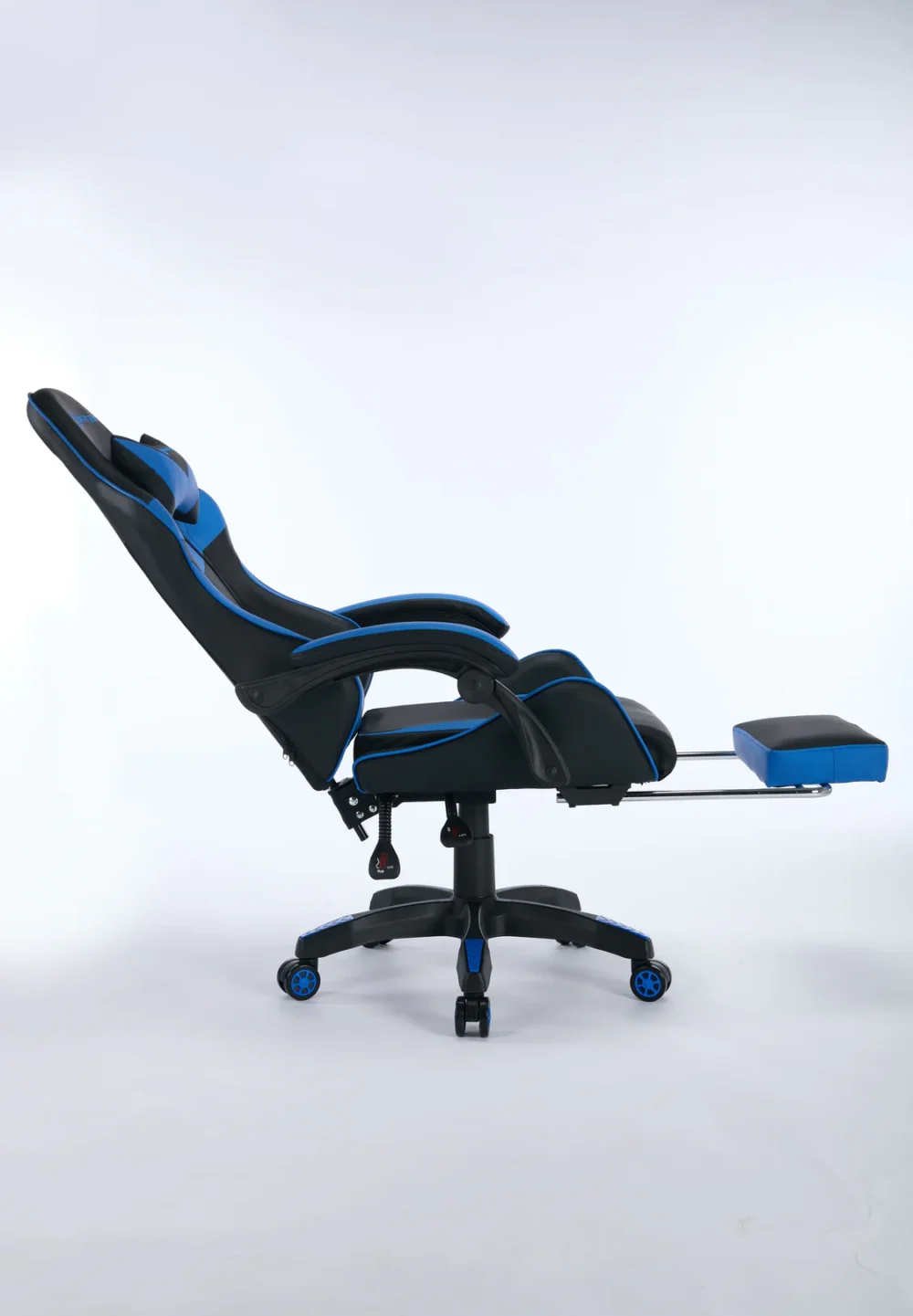 Oartex Gaming Chair with Foot Rest - Black & Blue - Image 8