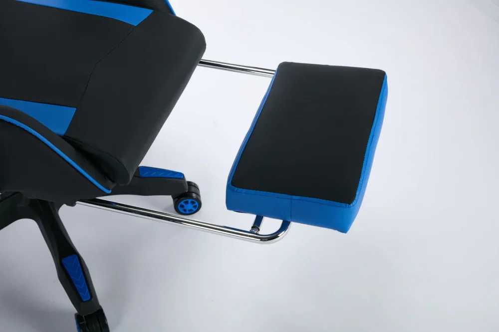 Oartex Gaming Chair with Foot Rest - Black & Blue - Image 9