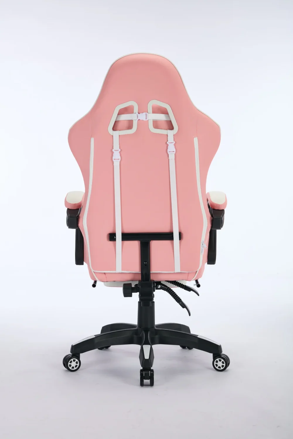 Oartex Gaming Chair with Foot Rest - Pink & White - Image 5