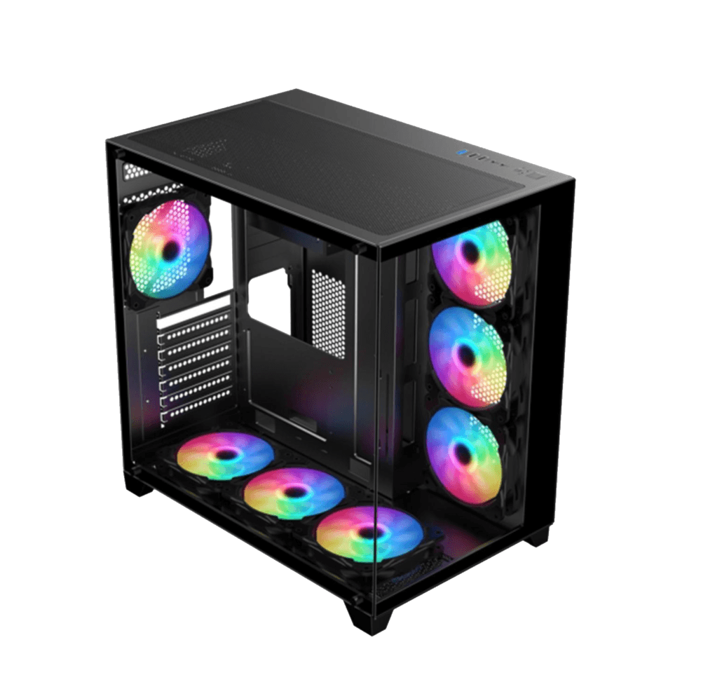 i5 Gaming PC, CPU i5-14400F, RTX 4060 8GB, Windows 10 PRO,Case 7 Fan , Sades 24.5-INCH FHD, 240 HZ ,0.5MS ,Hdmi 2.1, Asus 22inch,60hz , Keyboard Redragon , Mouse Redragon , Microphone SoloCast , Hedset Hyperx Cloud 2 , Gaming Chair , Gaming Desk L , Gaming Setup - Image 2