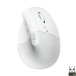 Logitech Lift Vertical Ergonomic Bluetooth/Wireless Mouse, Up to 2 Years Battery Life, For PC & Mac - Off White