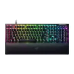 Razer BlackWidow V4 Mechanical Gaming Keyboard: Yellow Switches Linear & Silent, Chroma RGB, 6 Macro Keys, Magnetic Wrist Rest, Doubleshot ABS Keycaps, Roller & Media Keys Snap Tap - Black