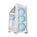 ASUS Tuf Gaming GT302 ARGB ATX Mid Tower Case Left Side Tempered Glass 4x ARGB Fans - White
