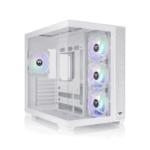 Thermaltake View 380TG Mid Tower Two Panel Front & Left Side Tempered Glass Case with 4 ARGB Fans - White