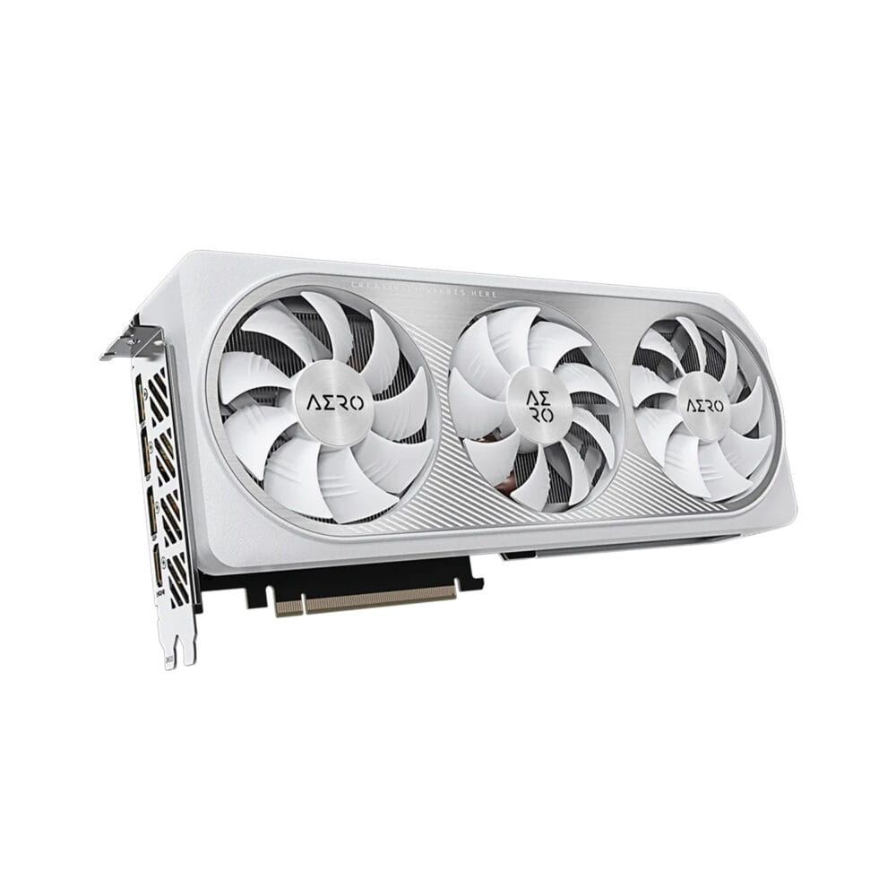 ⁦Gigabyte GeForce RTX 4070 SUPER AERO OC 12GB White Edition GDDR6X Graphics Card⁩ - الصورة ⁦3⁩