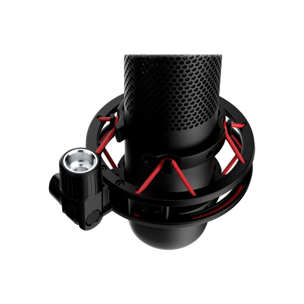 ⁦HyperX ProCast Gold-SputteredLarge Diaphragm Condenser XLR Connection Microphone Built in Anti Vibration Shock Mount Black, Cable/Mixer not included⁩ - الصورة ⁦6⁩