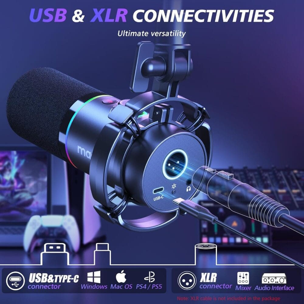 Maonocaster Pd200xs Usb/xlr Dynamic Microphone Set With Boom Arm - Image 6