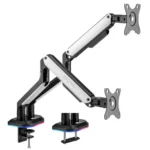 Sades Apep SA-MS02 Dual Monitor Mount Arm (Max Screen size 32"/9KG Per ARM) - White