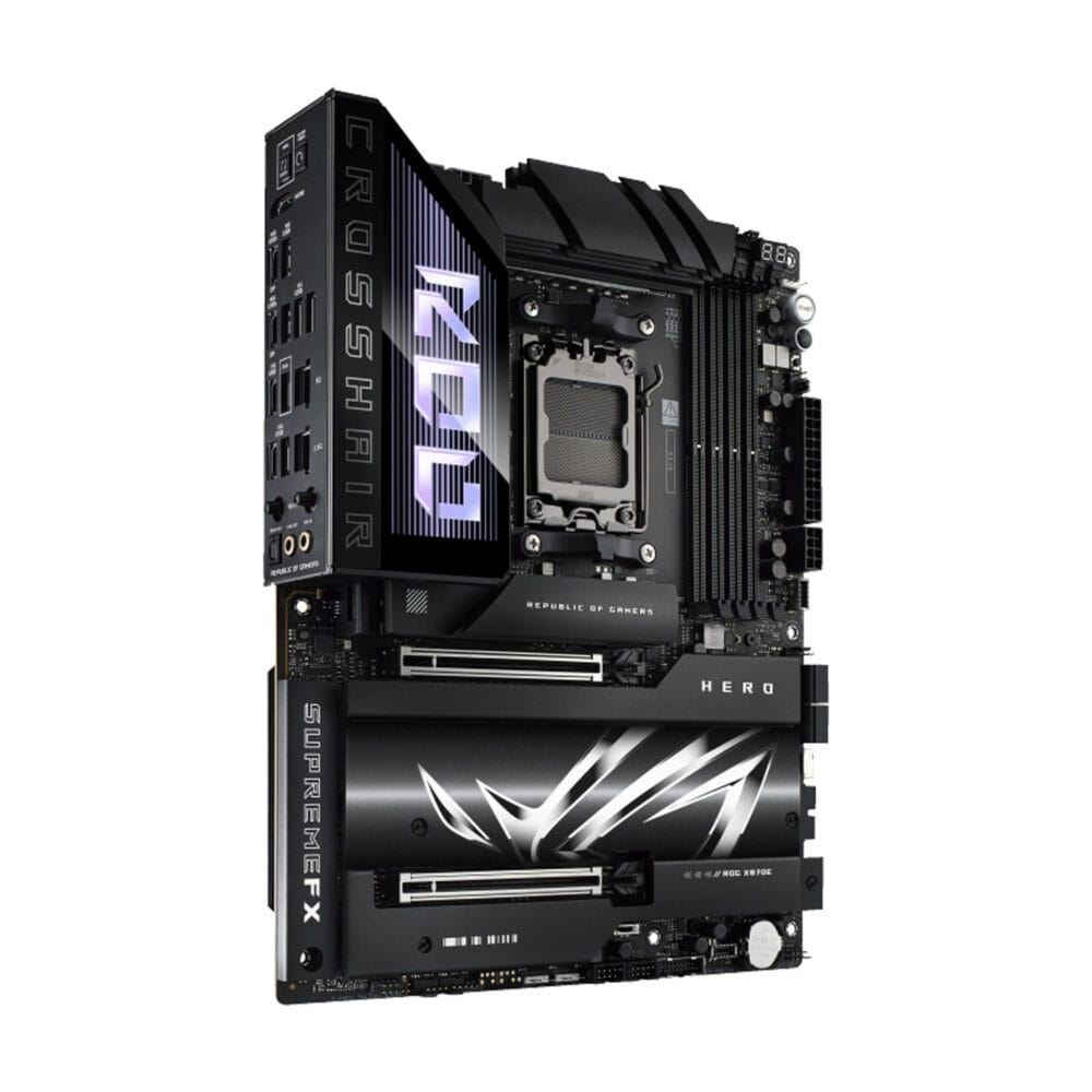 ⁦Asus Rog CrossHair X870E Hero AMD Ryzen Wi-Fi7 DDR5 ATX Gaming Motherboard⁩ - الصورة ⁦3⁩