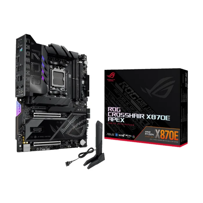 Asus Rog CrossHAir X870E Apex Wifi 7 Ai PC Ready PCIe 5.0 Ready DDR5 AMD Gaming MotherBoard
