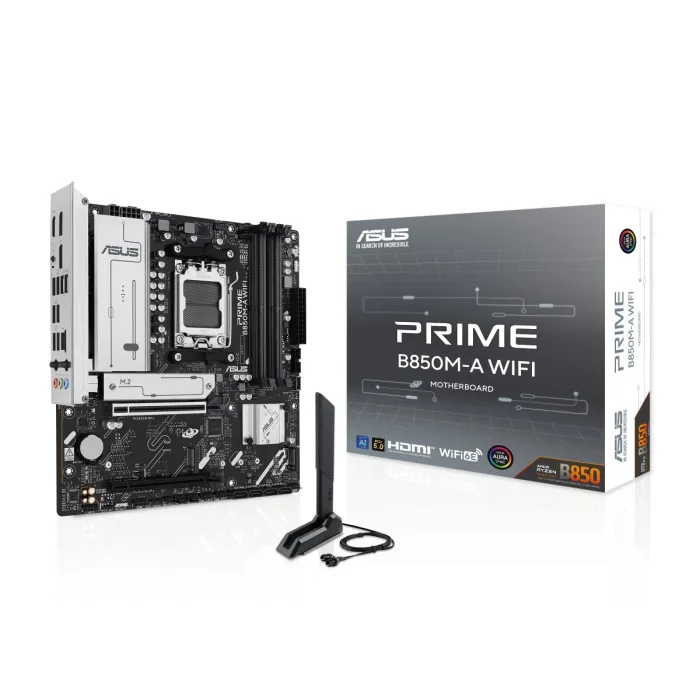 Asus Prime B850M-A Wifi 6E PCIe 5.0 Ai PC Ready AMD Gaming MotherBoard