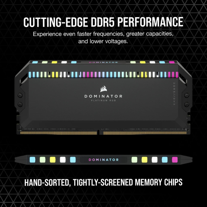 Corsair Dominator Platinum RGB 64GB (2x32GB) DDR5 6000MHz C30 Memory Kit - Black - Image 5