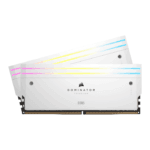 CORSAIR DOMINATOR® TITANIUM RGB 96GB (2x48GB) DDR5 DRAM 6400MT/s CL32 Intel XMP Memory Kit — White