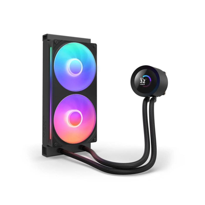 NZXT Kraken Plus 240 RGB 240mm Liquid Cooler With 1.54" LCD Display - Black - Image 3