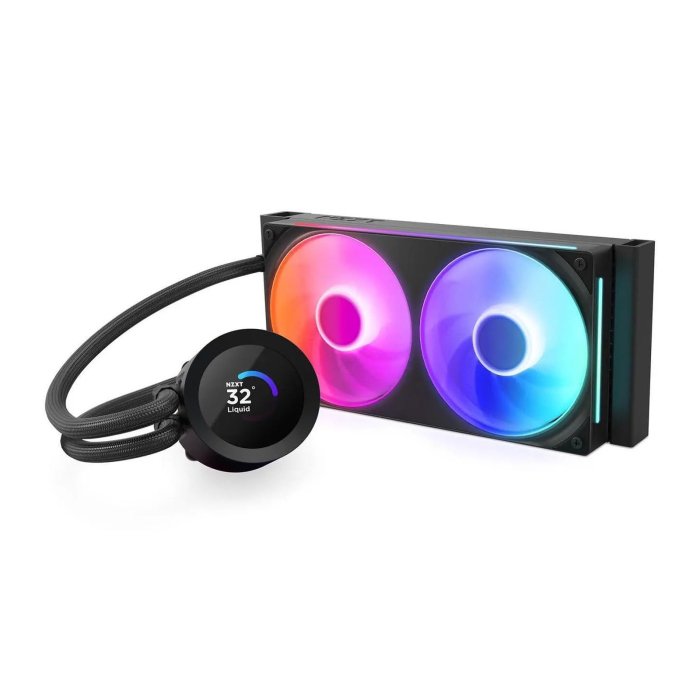 NZXT Kraken Plus 240 RGB 240mm Liquid Cooler With 1.54" LCD Display - Black - Image 2