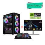 Gaming PC i5-14400F Processor,H610 Motherboard,16GB D4 RAM,1TB NVMe SSD,RTX 3060 12GB VGA,650 WATT PSU,GameOn Trident Series Case 4x RGB Fans,USB WiFi Adapter,Windows 11 Pro License,LG 24" FHD 180HZ, Gameon Cypher XL All-In-One Bundle