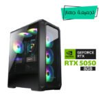 Gaming PC i5-12400F Processor, H610 D5 Motherboard, 16GB D5 RAM, 1TB SSD NVME, RTX 5050 8GB VGA, 750 WATT PSU, Cougar Archon 2 RGB Brilliant Mid Tower Crystalline Case, 3x Pre-Installed RGB Fans, USB Wi-Fi Adapter, Windows 11 Pro (License)
