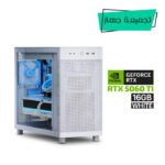 Gaming PC - RYZEN 7-9700X Processor, GigaByte B850M DS3H ICE Motherboard, 16GB DDR5 RAM, 1TB NVMe SSD, RTX 5060 TI 16GB VGA White, L240 Liquid Cooler White, 750 WATT GOLD PSU, Asus Prime AP303 Mid Tower Mesh Panel, Windows 11 Pro (License)