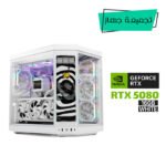 Gaming PC Ryzen 7 9800X3D,ROG STRIX X870-A WIFI,64GB D5 RAM,WD 2TB SSD GEN-4,ZOTAC RTX 5080 16GB White,TUF 1000 GOLD WATT White,Lian-Li HydroShift 360R LCD 360MM,Lian-Li RGB (6x) Fans,HYTE Y70 Touch Infinite-14.5" Screen Case,Lian-Li Strimers,Win 11 Pro