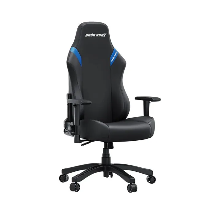 Anda Seat Luna Gaming Chair PVC Leather Head Cushion, Chair, Lumbar Support - Black/Blue( Installation not included ) - Image 7