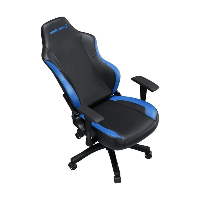 Anda Seat Luna Gaming Chair PVC Leather Head Cushion, Chair, Lumbar Support - Black/Blue( Installation not included ) - Image 2